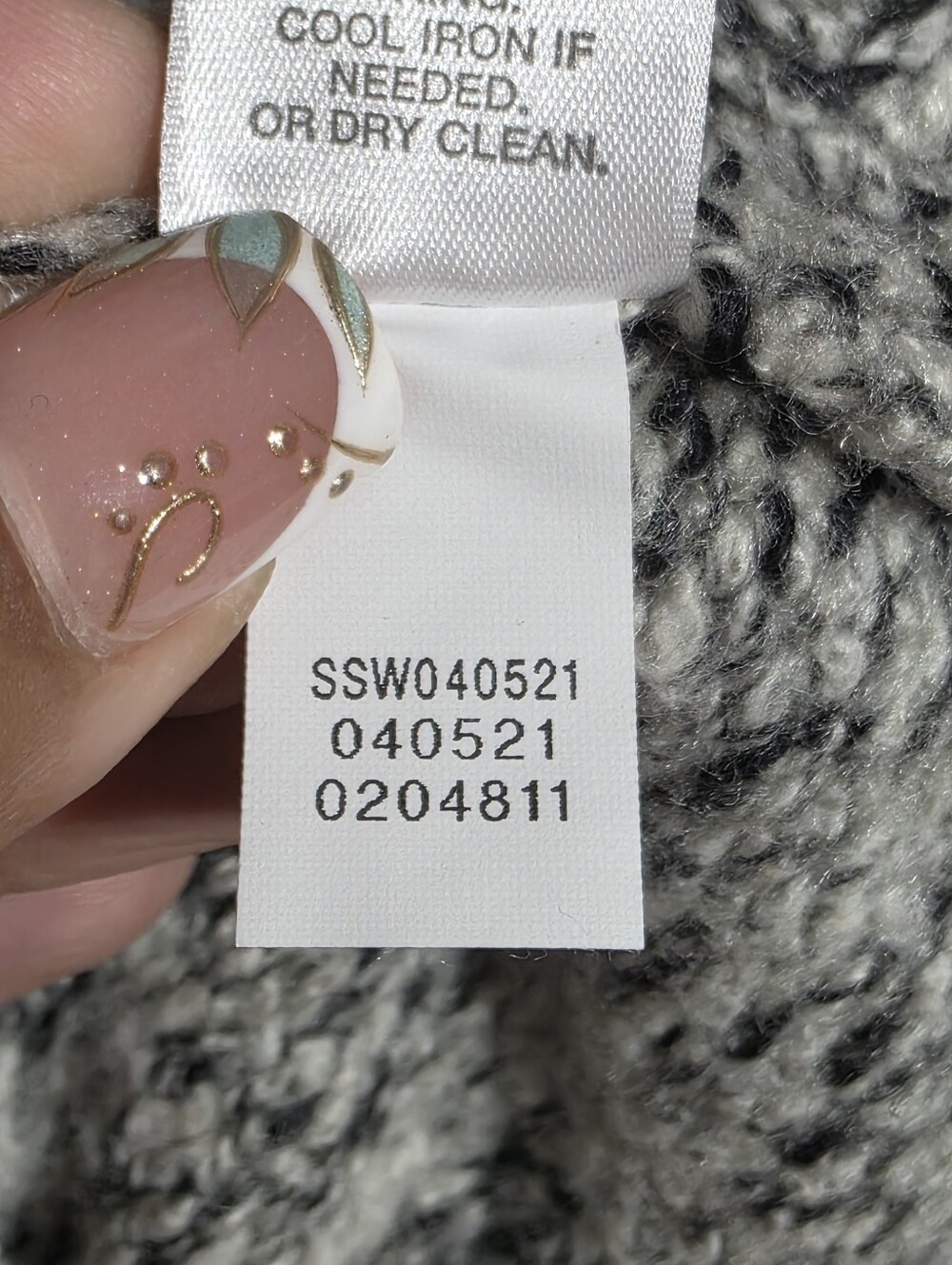 PURE JILL MARLED OPEN FRONT LONG CARDIGAN SWEATER GRAY BLACK SZ L - Picture 9 of 12